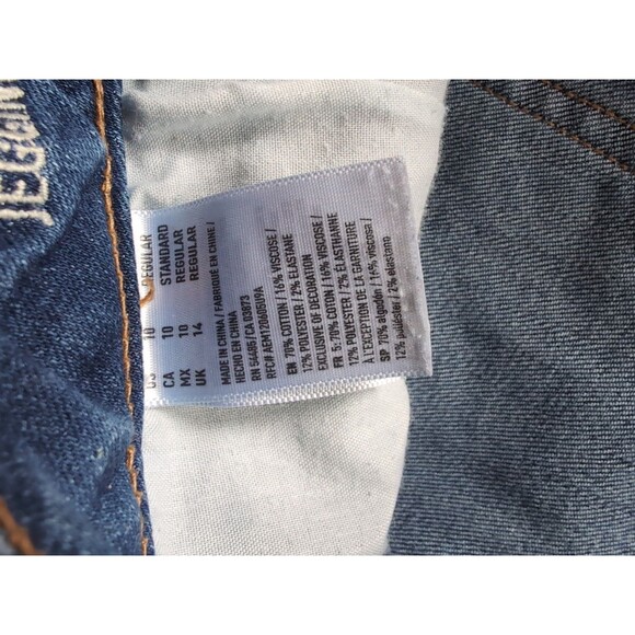 American Eagle Super Stretch Denim Jeans 10 Blue Mid Rise Skinny Medium Wash - Picture 6 of 9